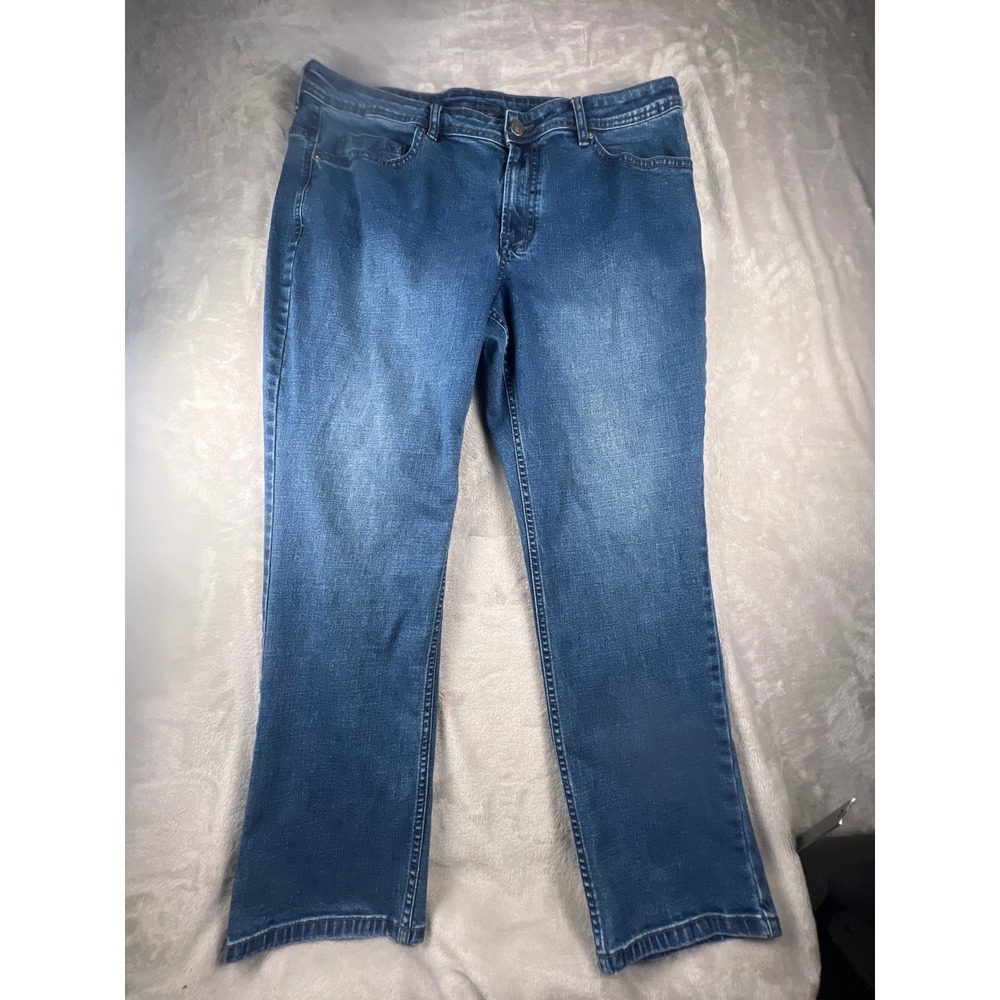 Buffalo David Bitton Jackson Straight Stretch Jeans Blue 40x30 Medium Wash